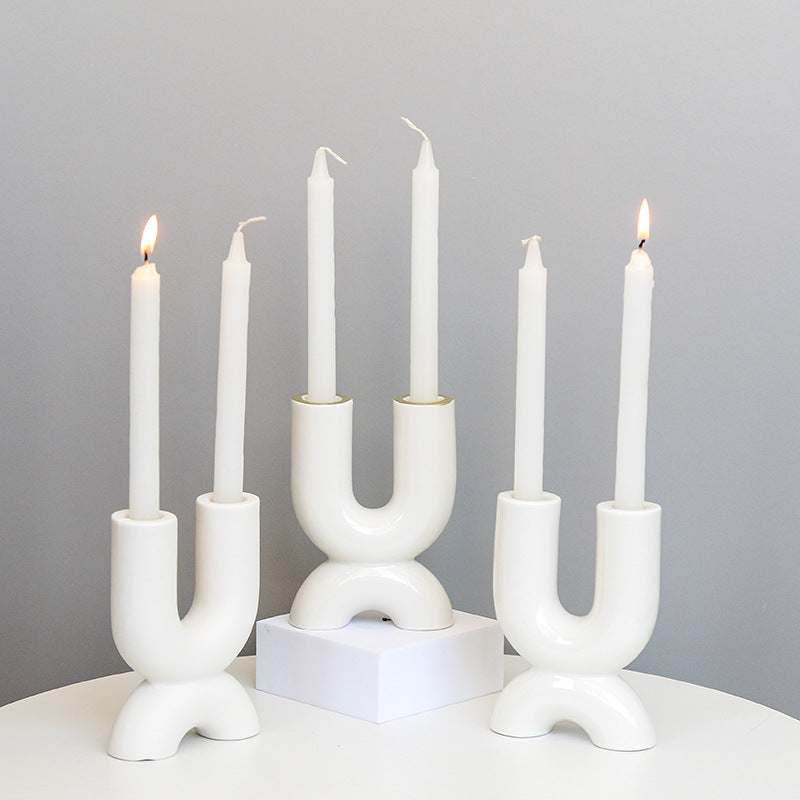 Sculptural Ceramic Candle Holder Kalsten