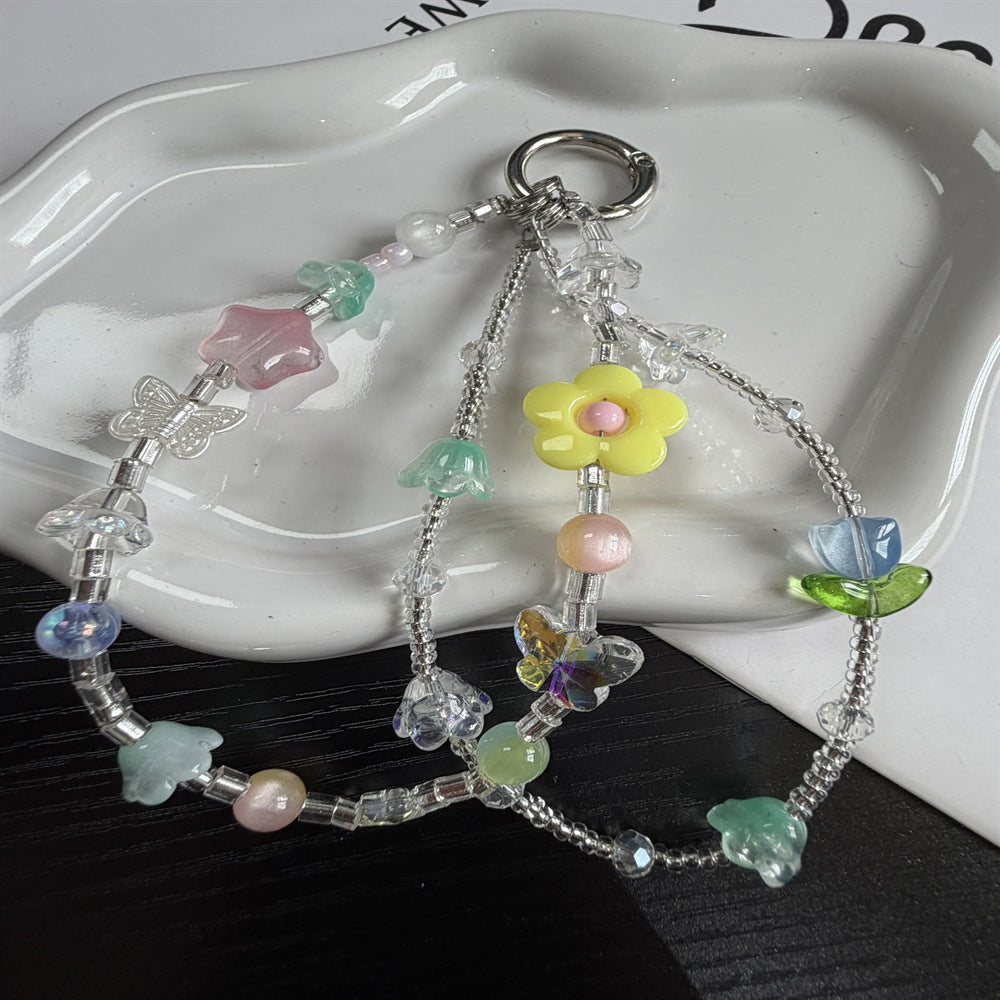 Whimsical Character Beaded Charm Keychain Kalsten