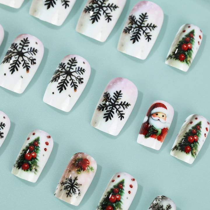 Festive artificial nails with Christmas motifs Kalsten