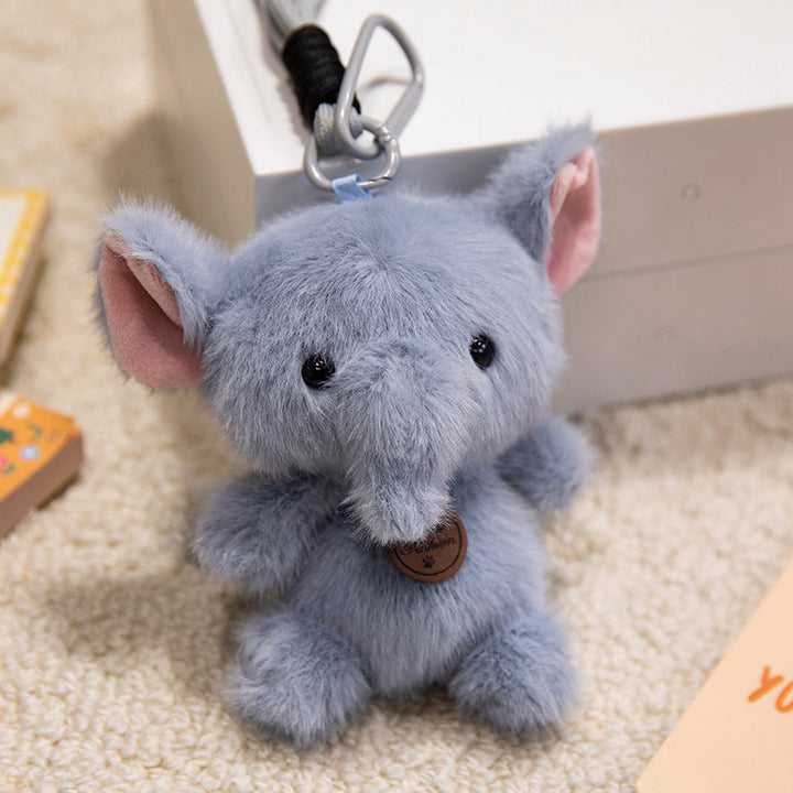 Plush Bunny Bag Charm Keychain with Long Floppy Ears and Clip Kalsten
