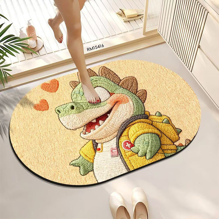Adorable Animal-Themed Bath Mat Kalsten