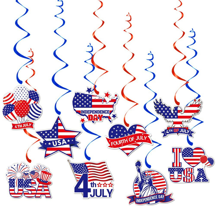 Unisex nan patriotic acrylic cake topper with US flag heart motif Kalsten
