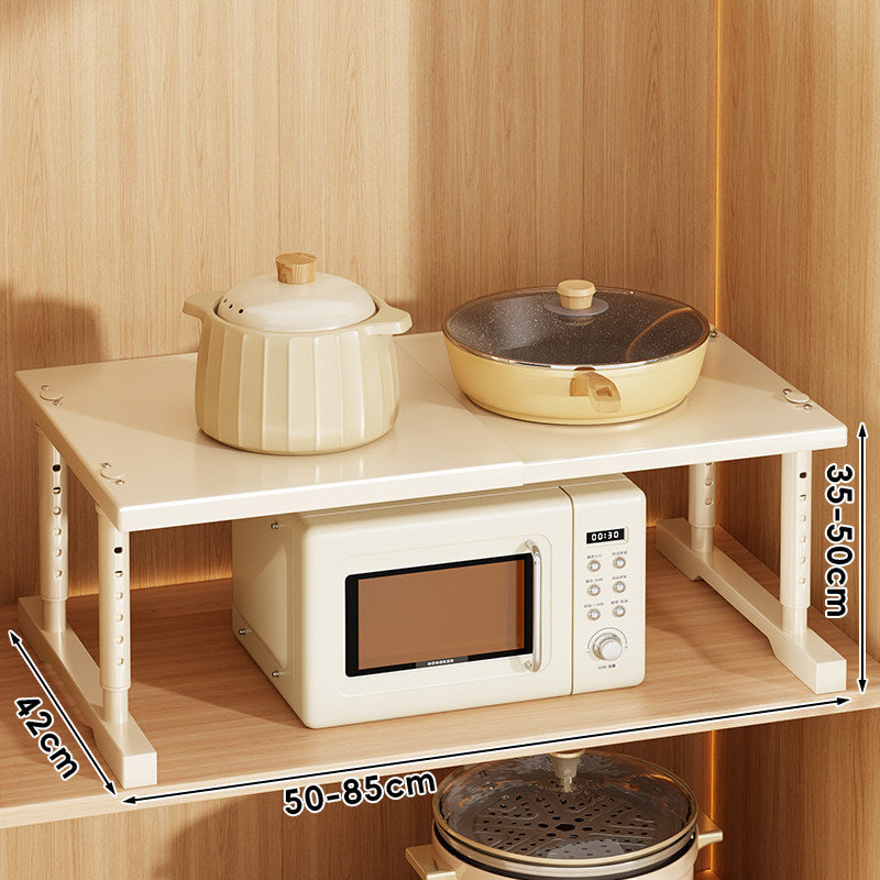Expandable Adjustable Countertop Appliance Shelf Riser with Height-Adjustable Legs