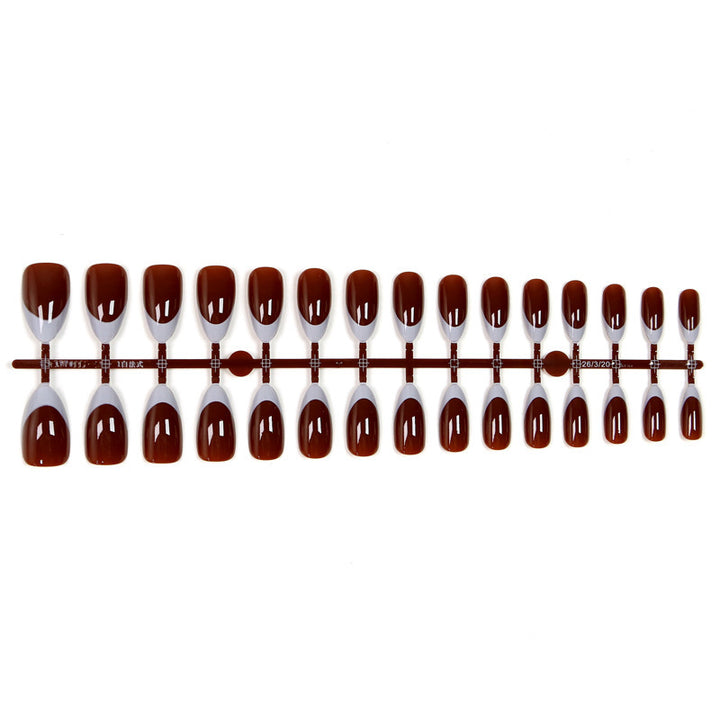 Elegant Artificial Nails with French Design Kalsten