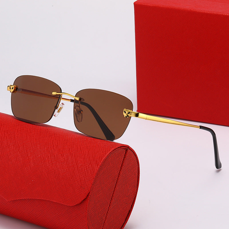Women’s fashionable half-frame glasses with elegant metal frame Kalsten