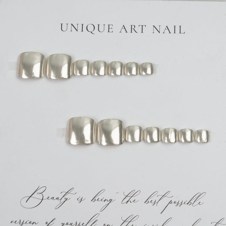 Metallic Decorative Toenail Art
