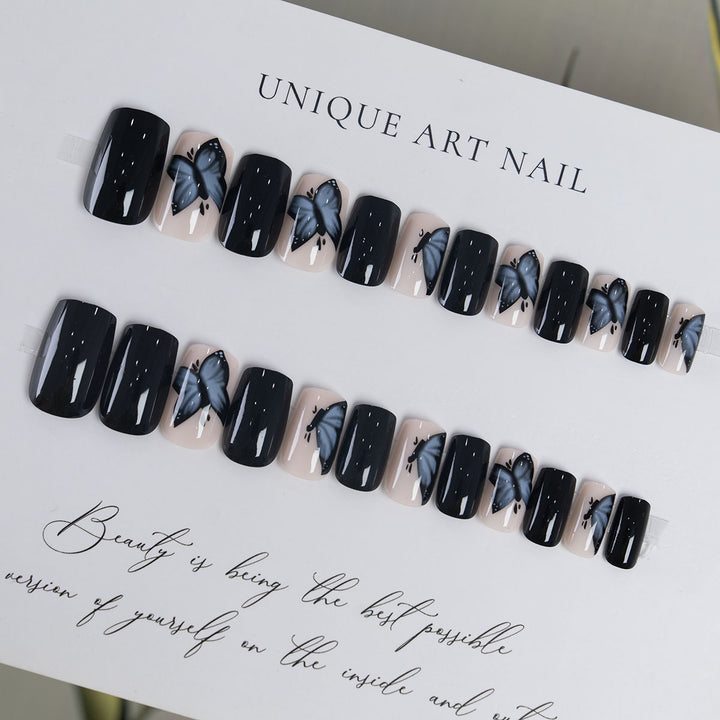 Artistic Butterfly-Embellished Press-On Nails