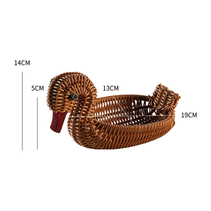 Unisex Braided Decoration Basket in Duck Shape Kalsten