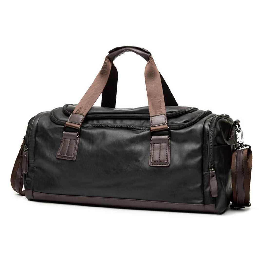 Premium Leather Travel Duffle Bag