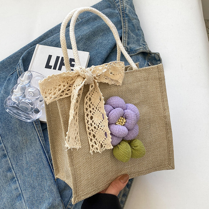 Floral Embellished Tote