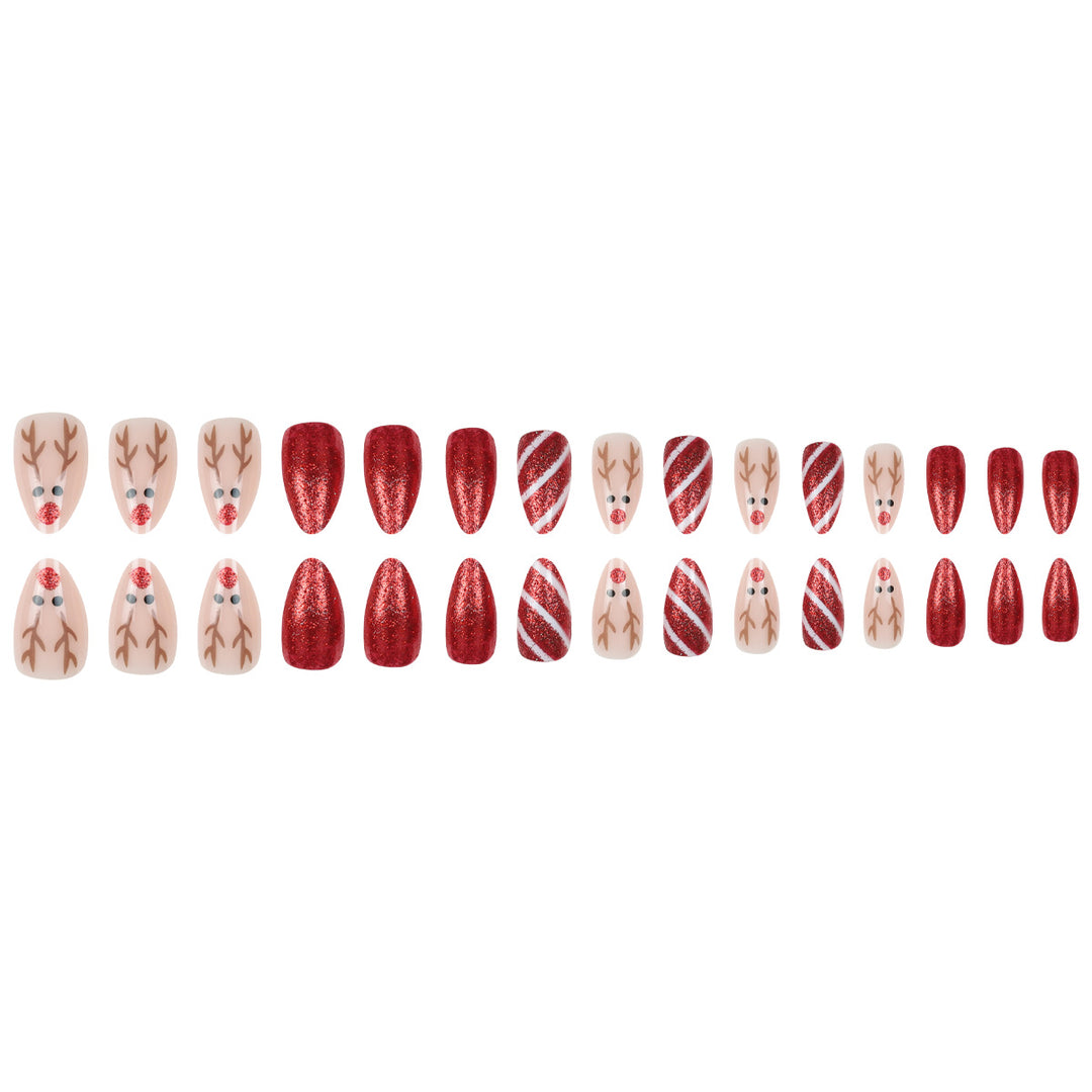 Festive Holiday-Themed Press-On Nails Kalsten 1789085820