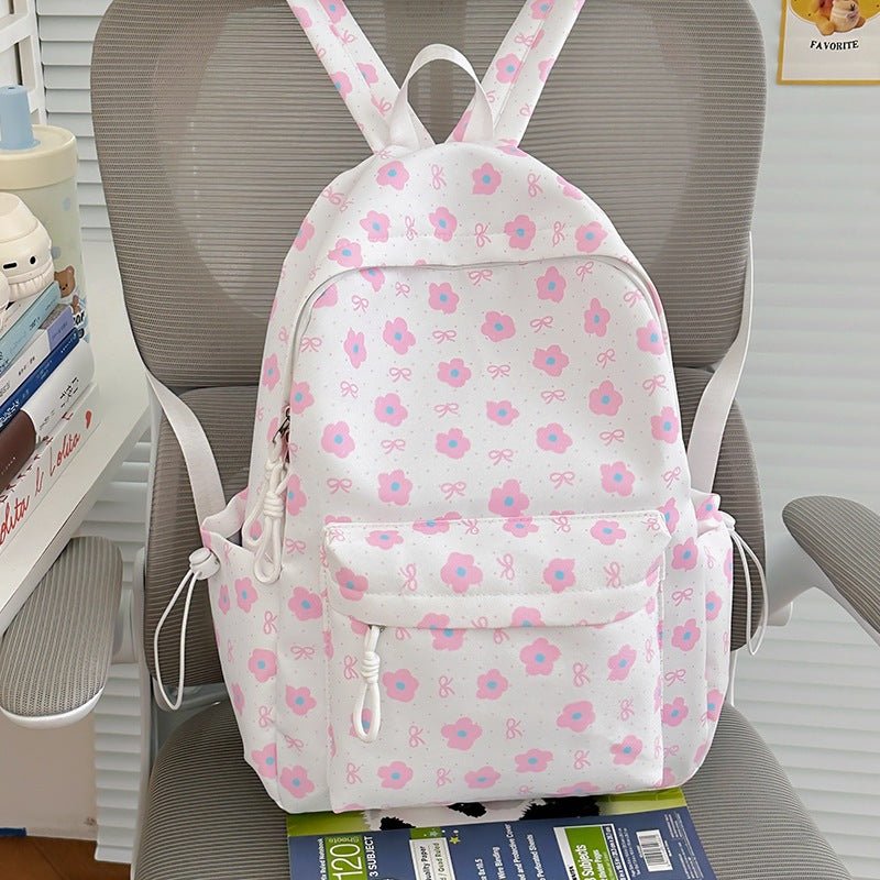 Floral-Embellished Patterned Backpack Kalsten