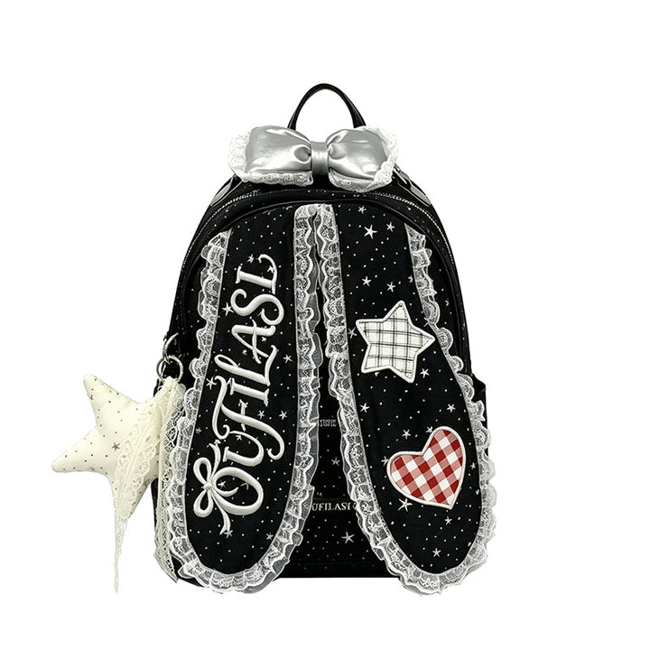Embroidered Bunny-Themed Backpack Kalsten