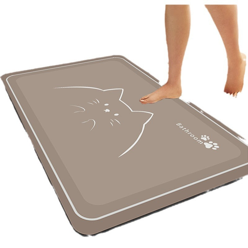 Cat-Themed Bath Mat Kalsten