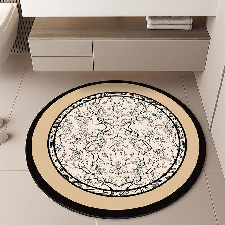 Moon-Themed Round Area Rug