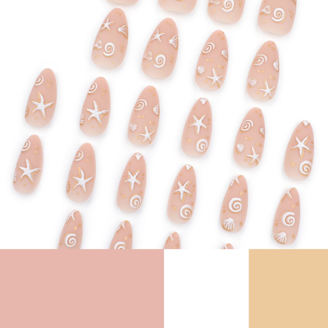 Artful nail design with maritime motifs Kalsten