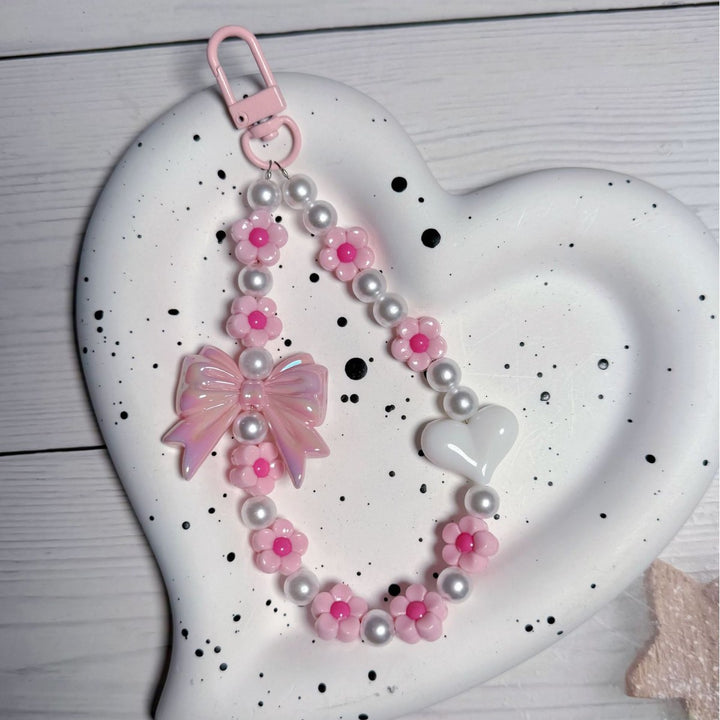 Decorative Floral Beaded Keychain kalsten