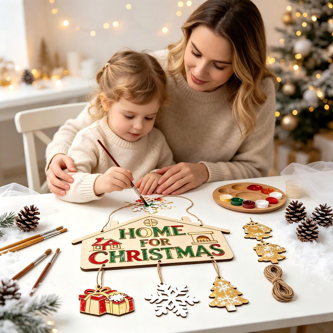 Wood Christmas decoration sign