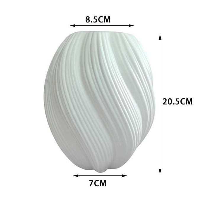 Decorative Ribbed Ceramic Vase Kalsten