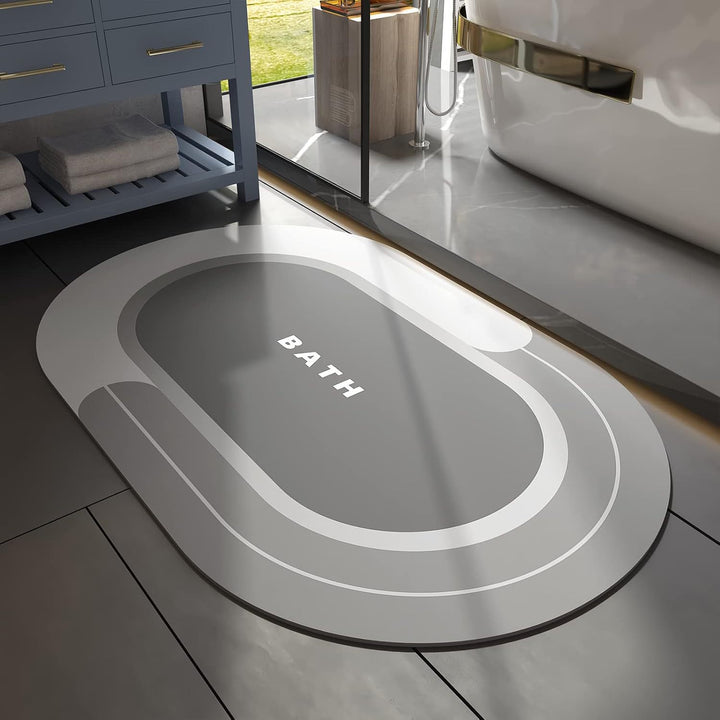 Modern Rectangular Non-Slip Bath Mat Kalsten