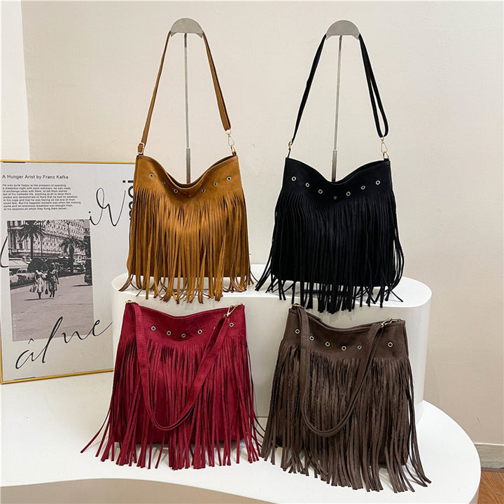 Fringe Suede Crossbody Bag Kalsten