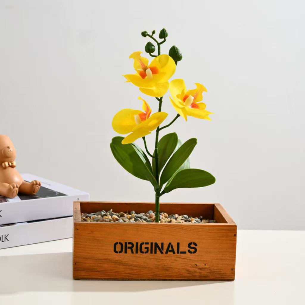 Elegant Artificial Orchid Arrangement for Tabletop Decor