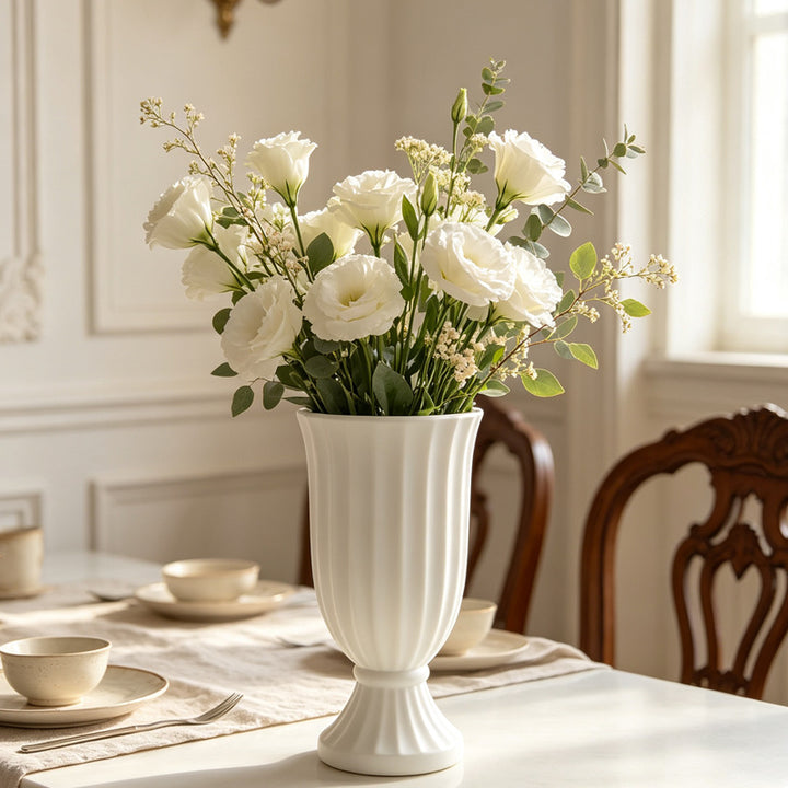 Majestic Ribbed Decorative Vase Kalsten