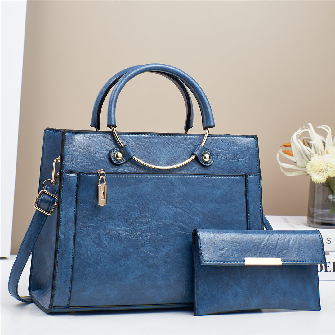 Elegant handbag with detachable shoulder strap and matching wallet Kalsten