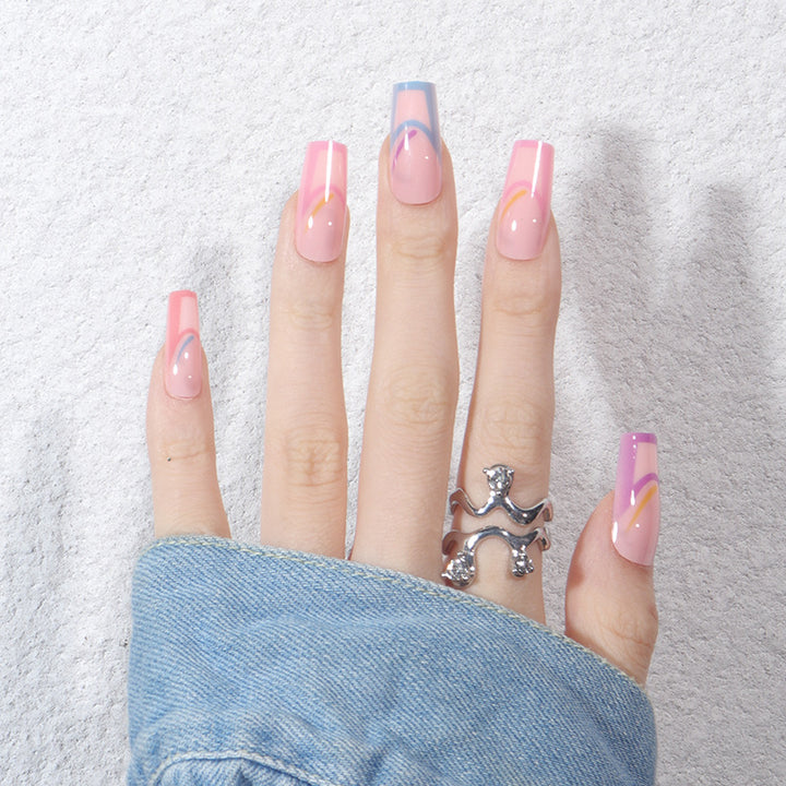 Artistic Long-Lasting Press-On Nails Set Kalsten