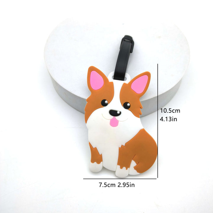 Cute Silicone Cat Luggage Tag with Detachable Strap and Personalized ID Window Kalsten
