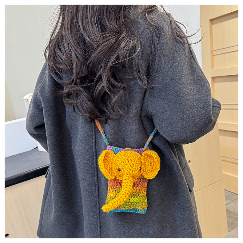 Elephant-Themed Crochet Mini Bag