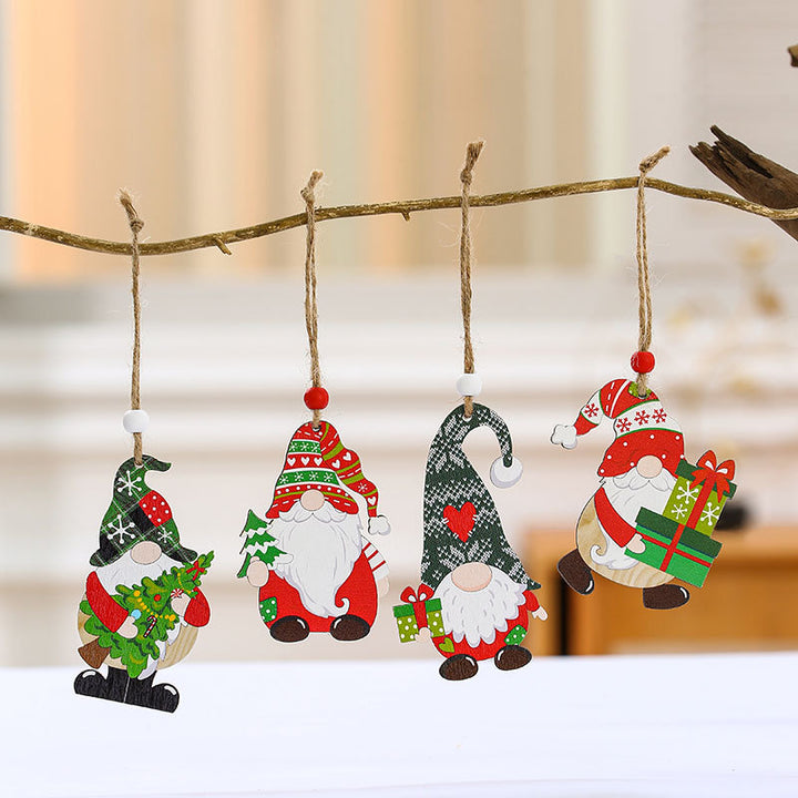 Wooden Holiday Truck Ornaments Kalsten