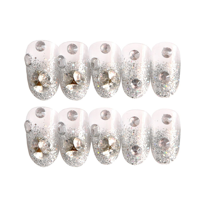 Glittering Artisanal Press-On Nail Set Kalsten