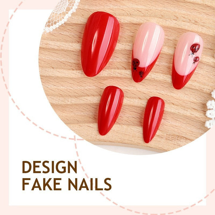 Nail art set with playful design and stylish accents Kalsten