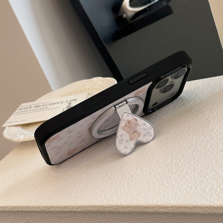Heart-shaped smartphone holder with cute bear design Kalsten