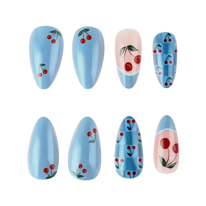 Cherry Blossom-Themed Press-On Nail Art Set Kalsten