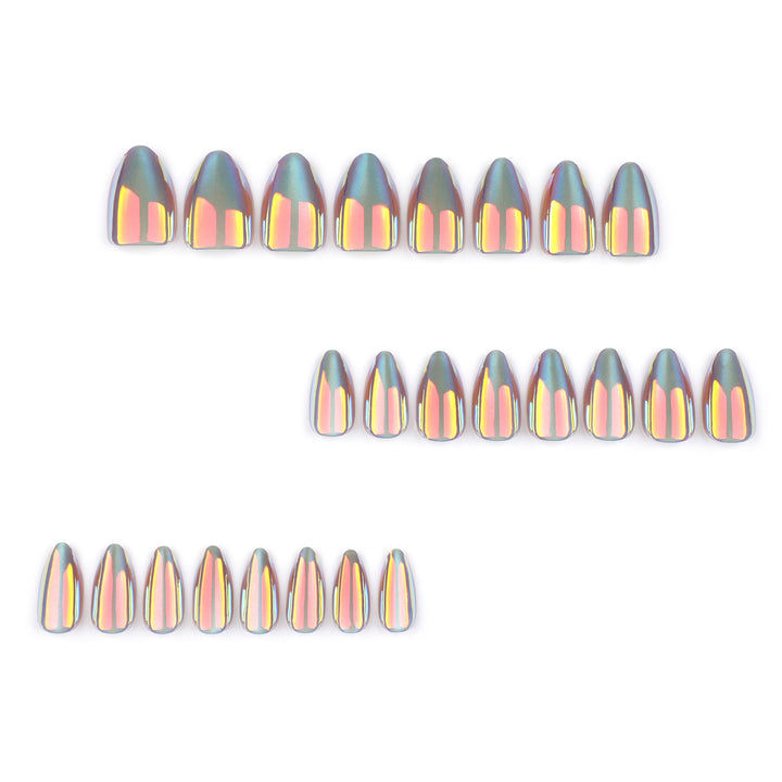 Shiny stiletto nails with exciting design Kalsten