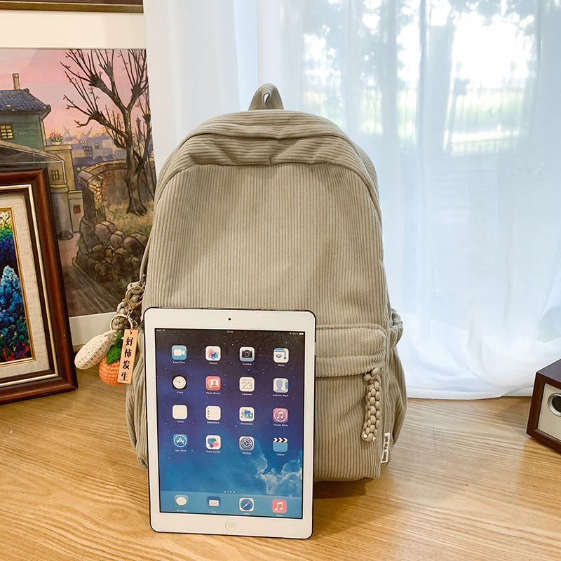 Stylish Corduroy Backpack Kalsten