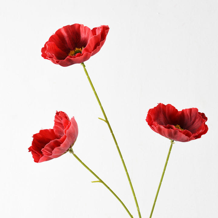 Decorative Artificial Poppy Flower Stem