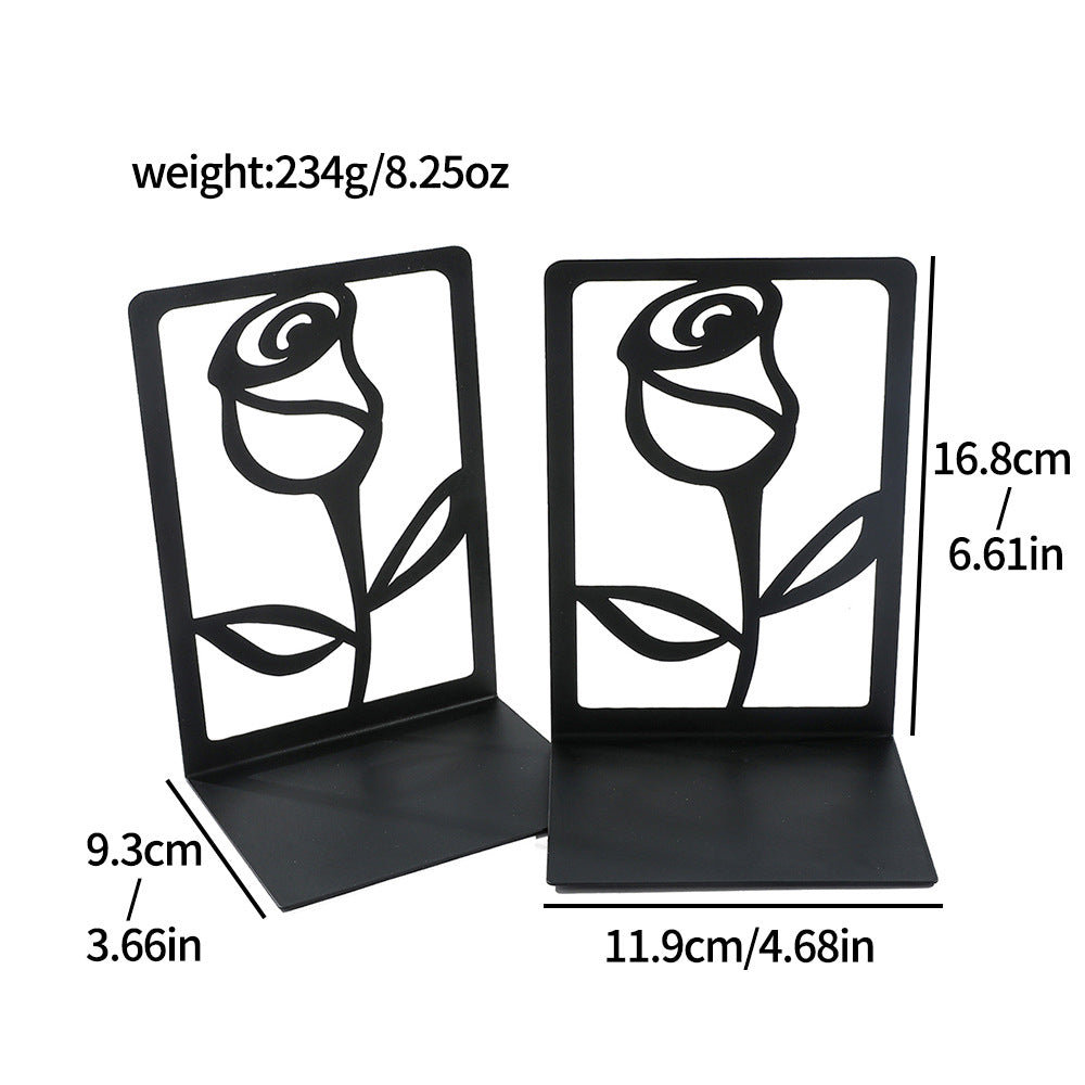 Decorative Floral Metal Bookends