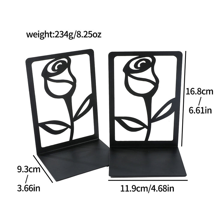 Decorative Floral Metal Bookends