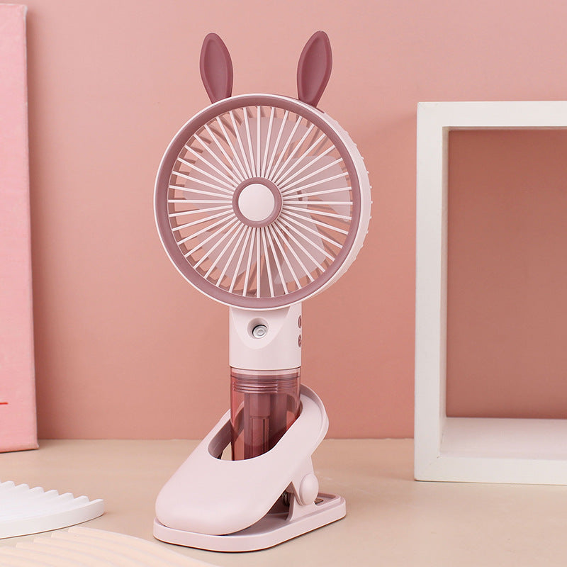 Cooling compact rechargeable clip-on misting handheld fan with detachable water reservoir and adjustable tilt Kalsten