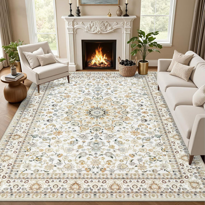 Vintage-Inspired Abstract Area Rug Kalsten