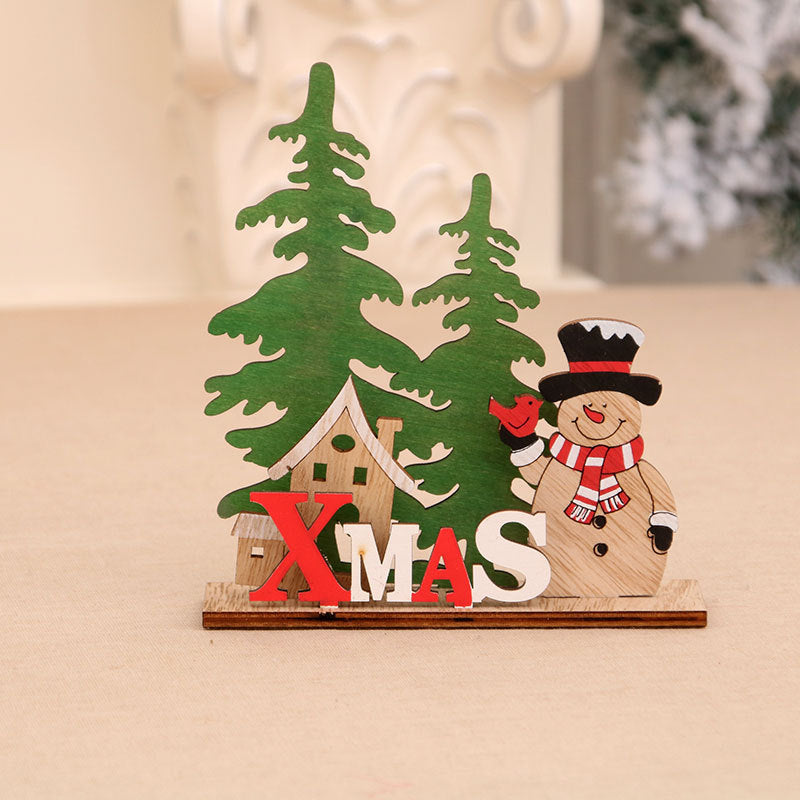 Decorative Wooden Christmas Table Centerpiece Kalsten