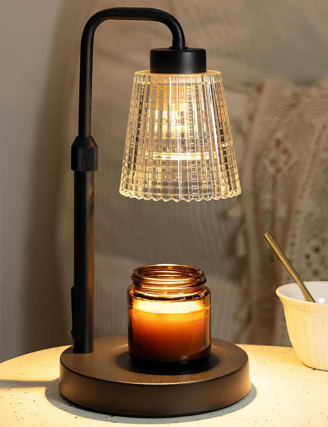 Vintage-Inspired Glass Table Lamp