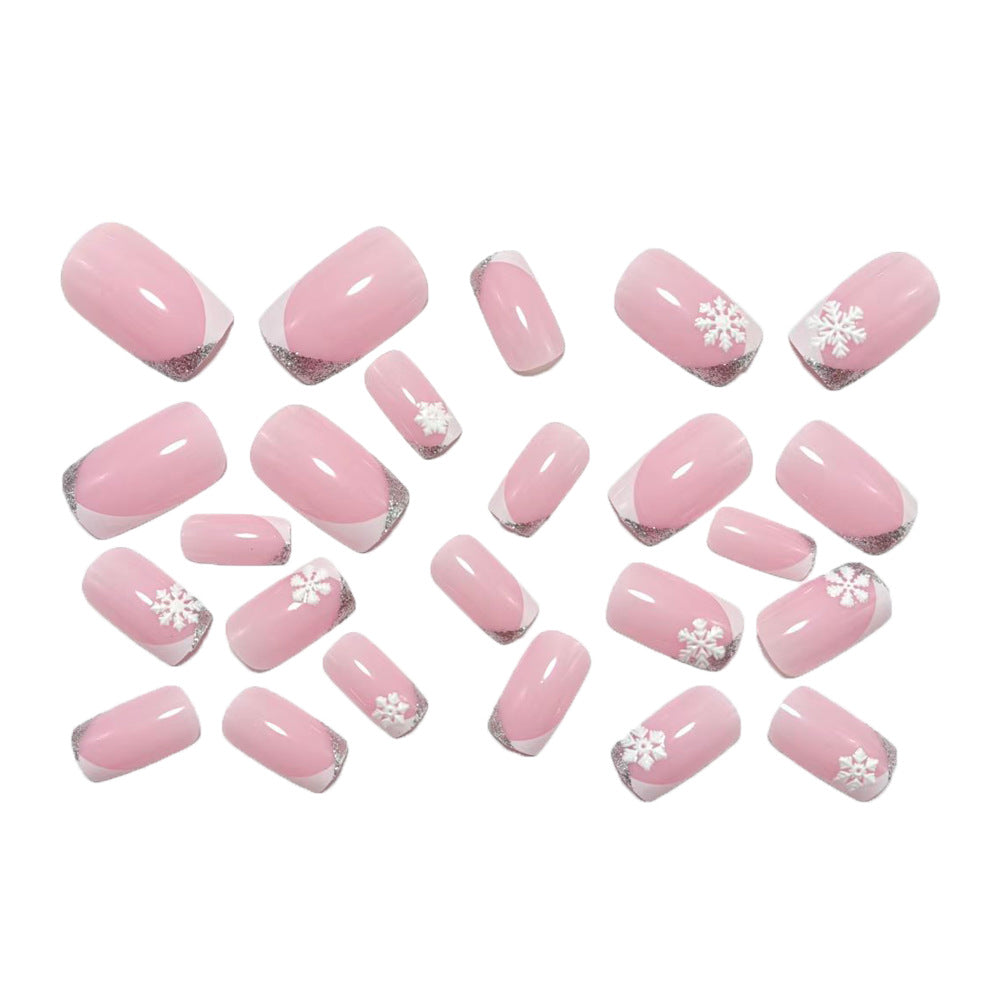Elegant artificial nails with snowflake design Kalsten