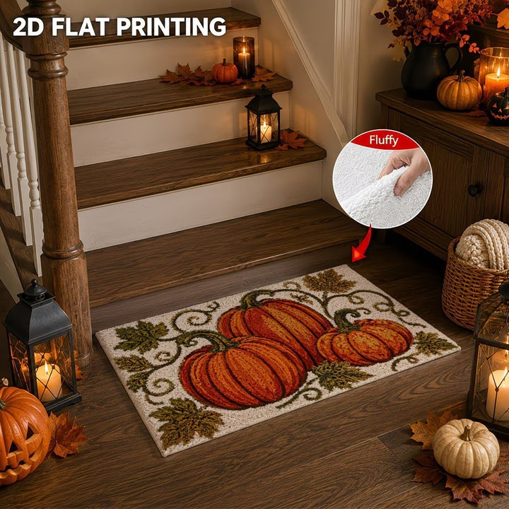 Autumn-Themed Plush Decorative Mat Kalsten