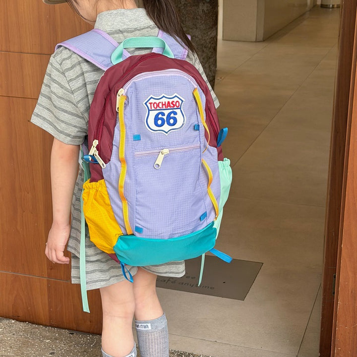 Colorful Patchwork Backpack Kalsten