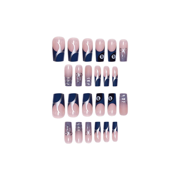 Artistic Patterned Press-On Nail Art Kalsten