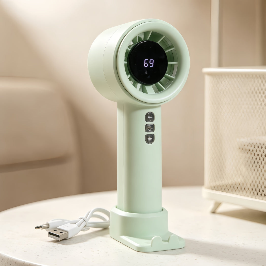 Women's portable high-speed fan with digital temperature display Kalsten